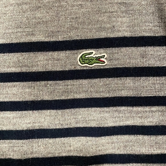 Lacoste 100% Wool Striped Sweater long sleeve Dress - Picture 2 of 7